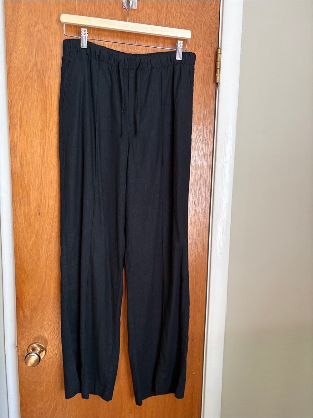 GAP Factory Women's Black Wide-Leg Drawstring Pants